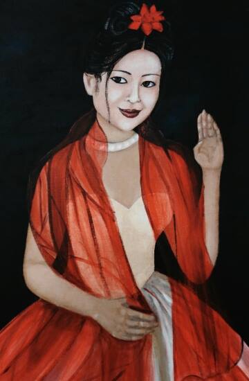 Yun Xie Lady in red